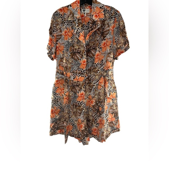 NWT Lita by Ciara Brown and Orange Belted Romper M - Picture 2 of 10